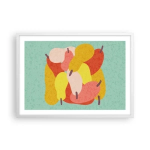 Póster en marco blanco - Saborear el sol del verano - 70x50 cm