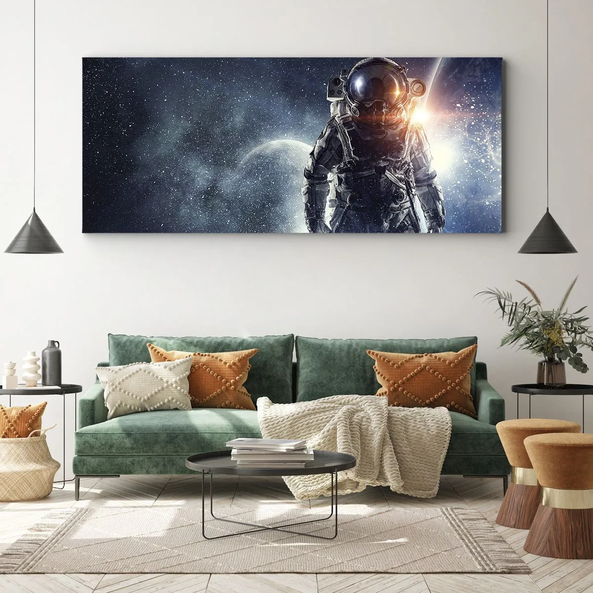 Cuadro sobre lienzo - Impresión de Imagen - Una aventura cósmica - 100x40 cm