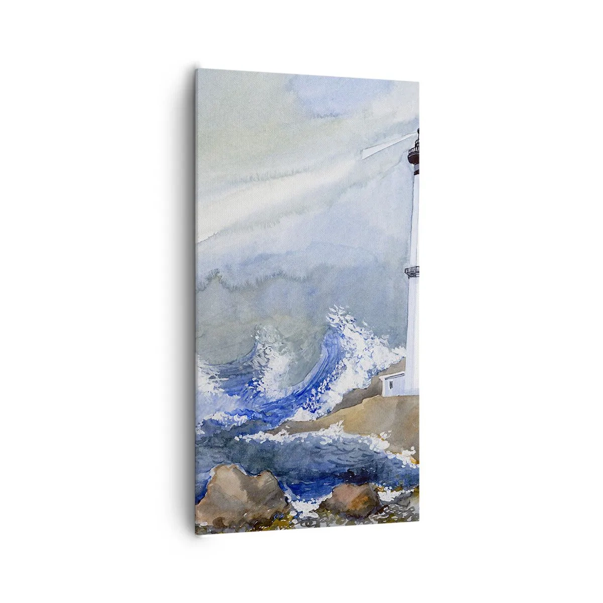 Cuadro sobre lienzo - Impresión de Imagen - Contra la oscuridad y la tormenta - 65x120 cm