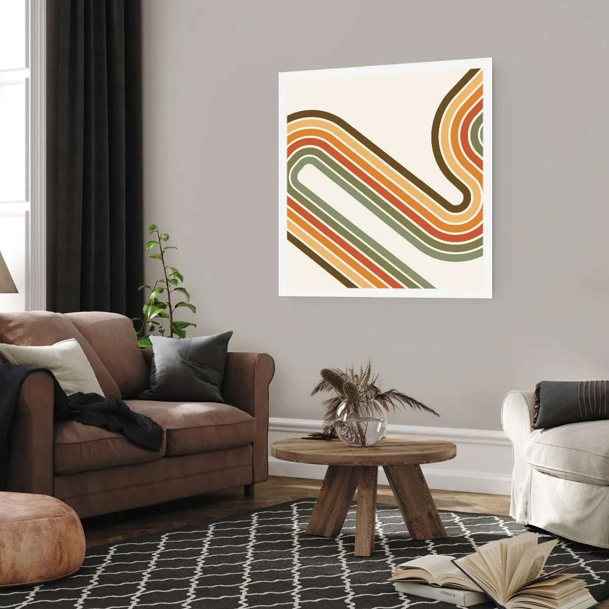 Póster - Zigzagueando hasta su destino - 50x50 cm