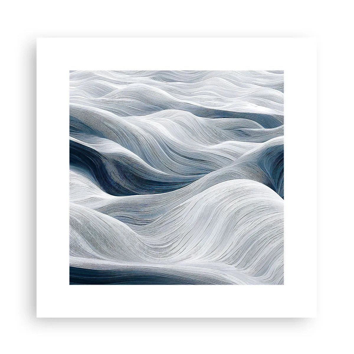 Póster - Olas blancas y azules - 30x30 cm