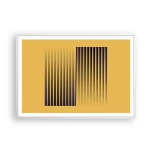 Póster en marco blanco - Cuadrado de opuestos - 100x70 cm