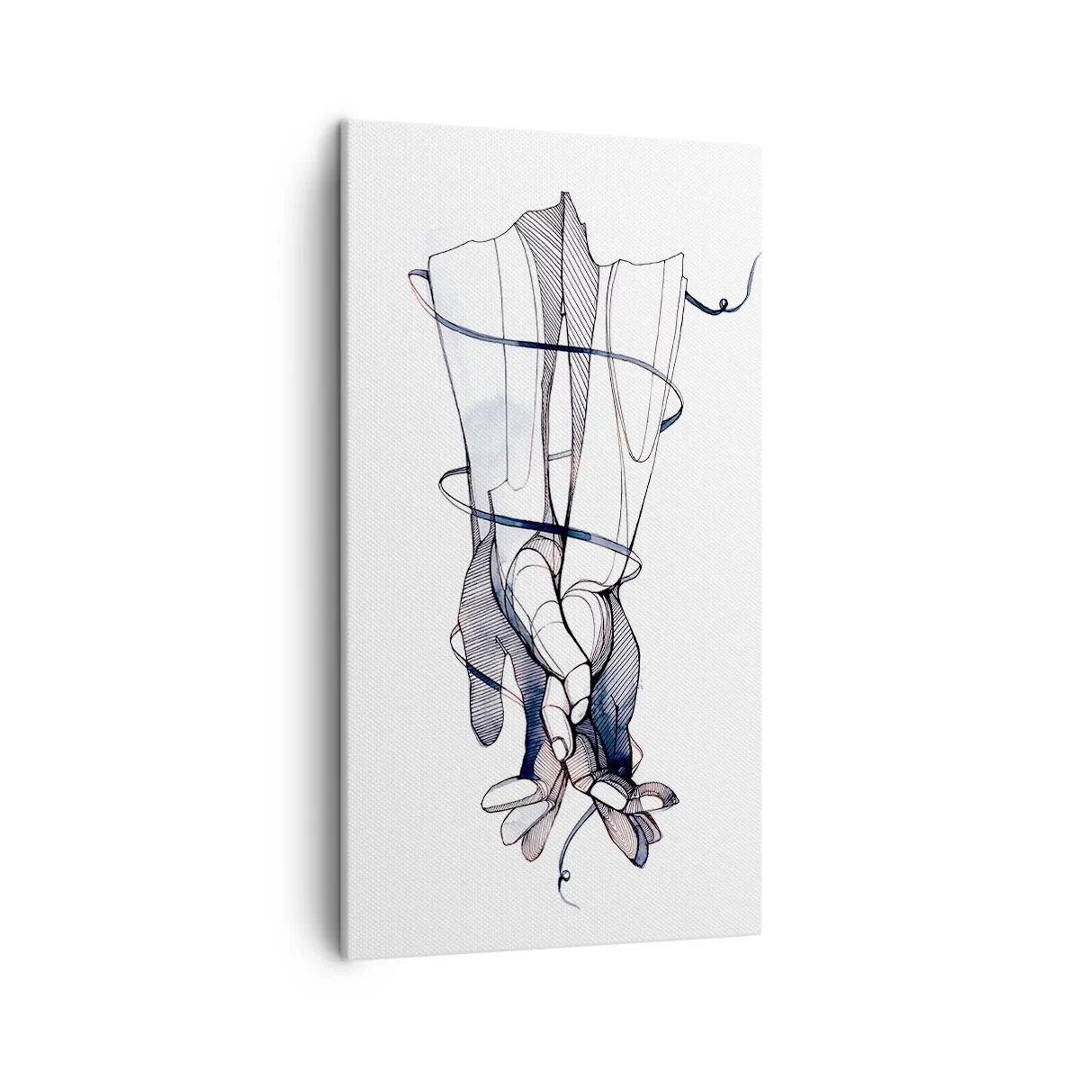 Cuadro sobre lienzo - Impresión de Imagen - Un estudio sobre el contacto - 45x80 cm