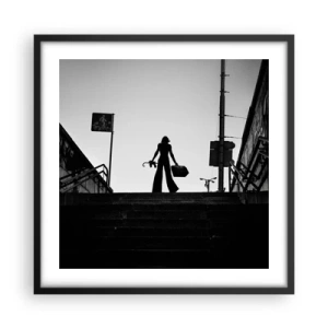 Póster en marco negro - Paseo urbano - 50x50 cm