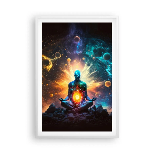 Póster en marco blanco - Tranquilidad cósmica - 61x91 cm