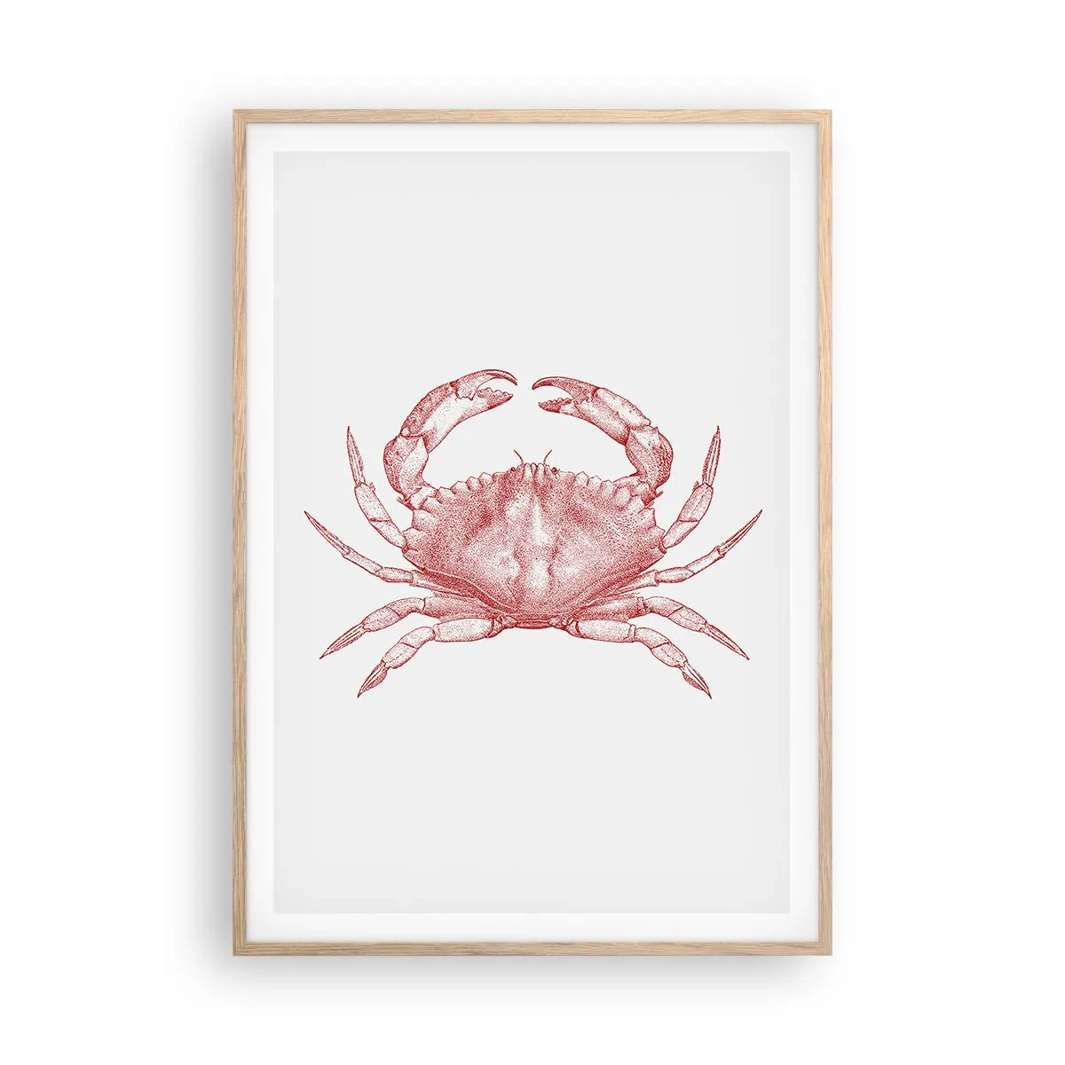 Póster en marco roble claro - El explorador de las rocas - 70x100 cm