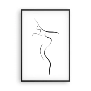 Póster en marco negro - Escurridiza como una ola - 61x91 cm