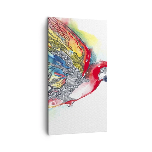 Cuadro sobre lienzo - Impresión de Imagen - Vivir con colorido - 45x80 cm