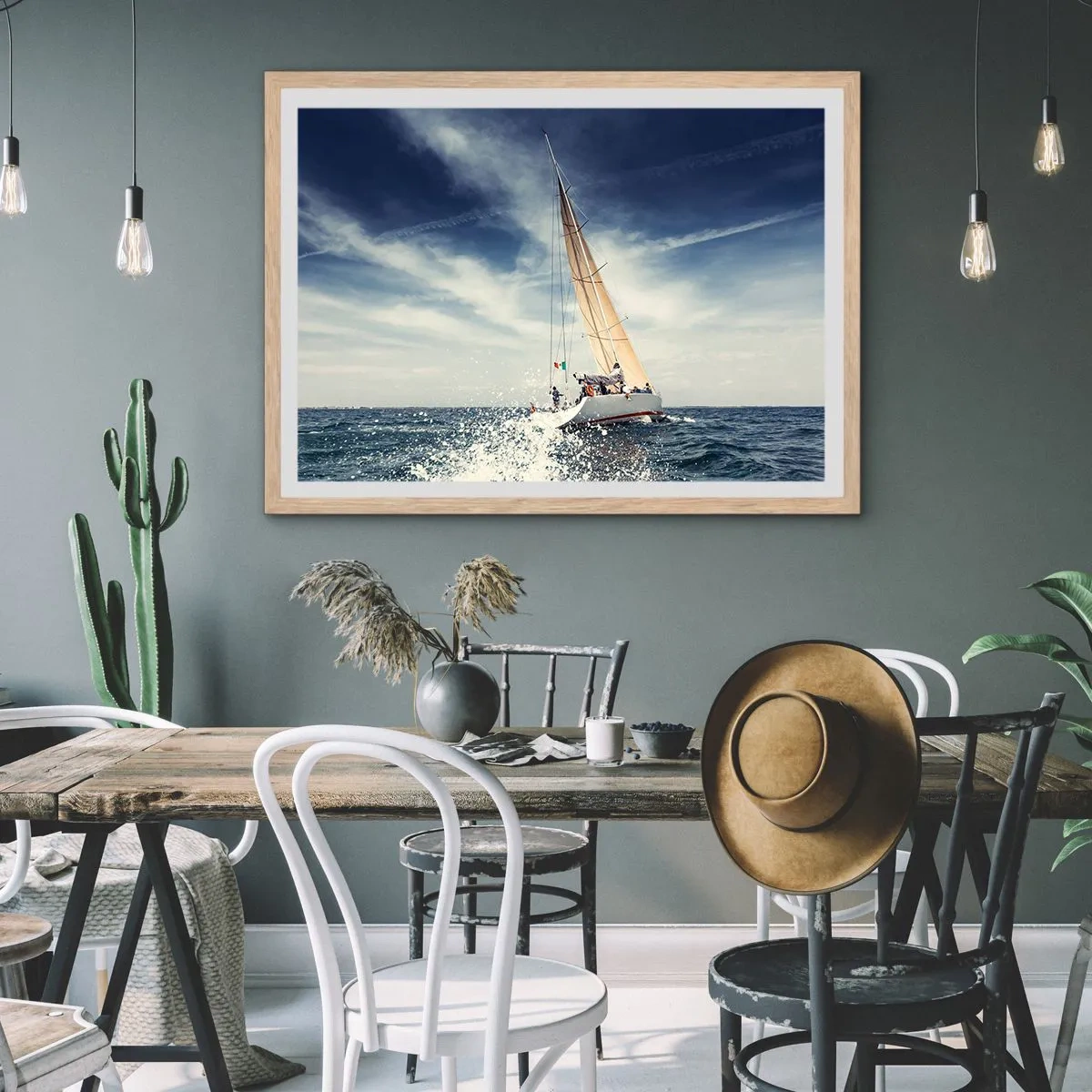 Póster en marco roble claro - ¡No nos alcanzarán! - 50x40 cm