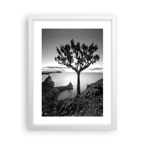 Póster en marco blanco - Calma hasta el horizonte - 30x40 cm