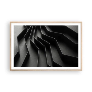 Póster en marco roble claro - Orden espacial - 91x61 cm