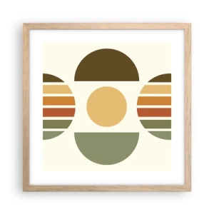 Póster en marco roble claro - Los tonos de la tierra - 40x40 cm
