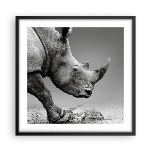 Póster en marco negro - Fuerza imparable - 50x50 cm