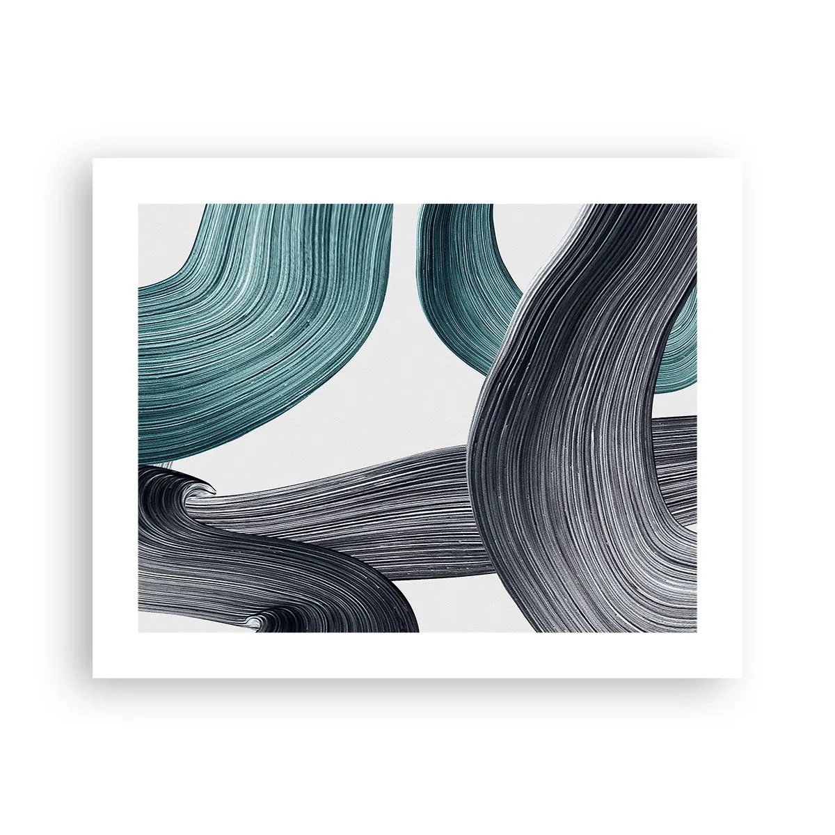 Póster - Senderos esmeralda y negro - 50x40 cm