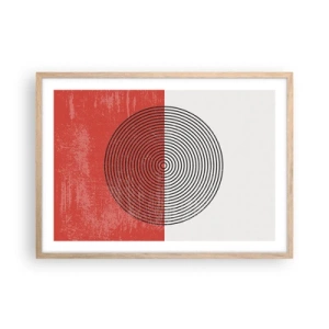 Póster en marco roble claro - En el corazón de la misma - 70x50 cm