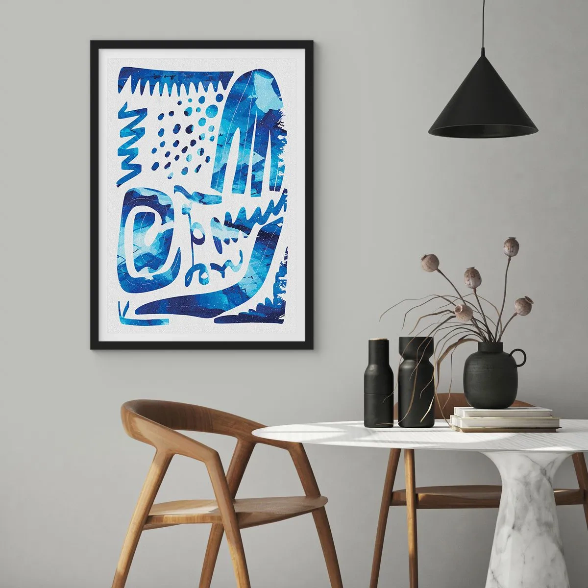 Póster en marco negro - Vuelta a las raíces - 70x100 cm