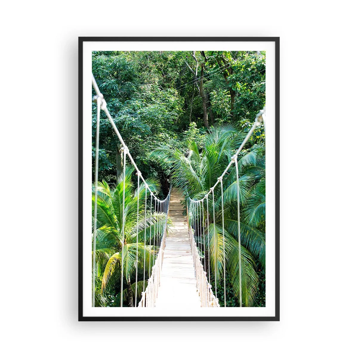 Póster en marco negro - ¡Bienvenido a la selva! - 70x100 cm