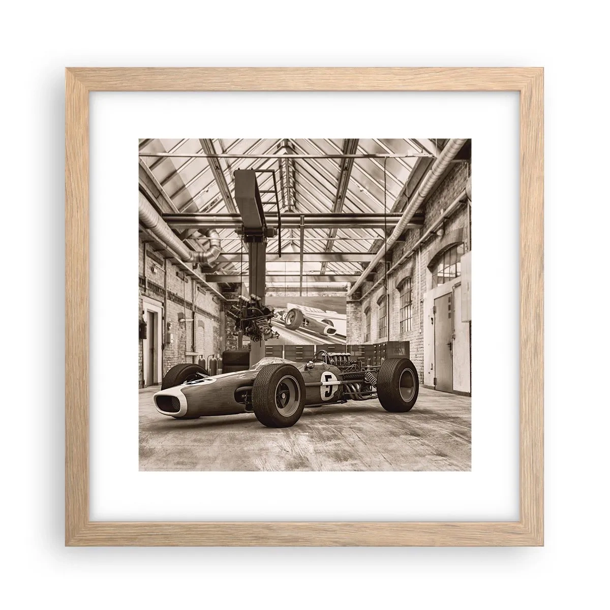 Póster en marco roble claro - El descanso del vencedor - 30x30 cm