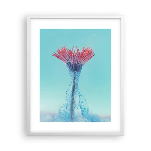 Póster en marco blanco - En un abrazo vigorizante - 40x50 cm