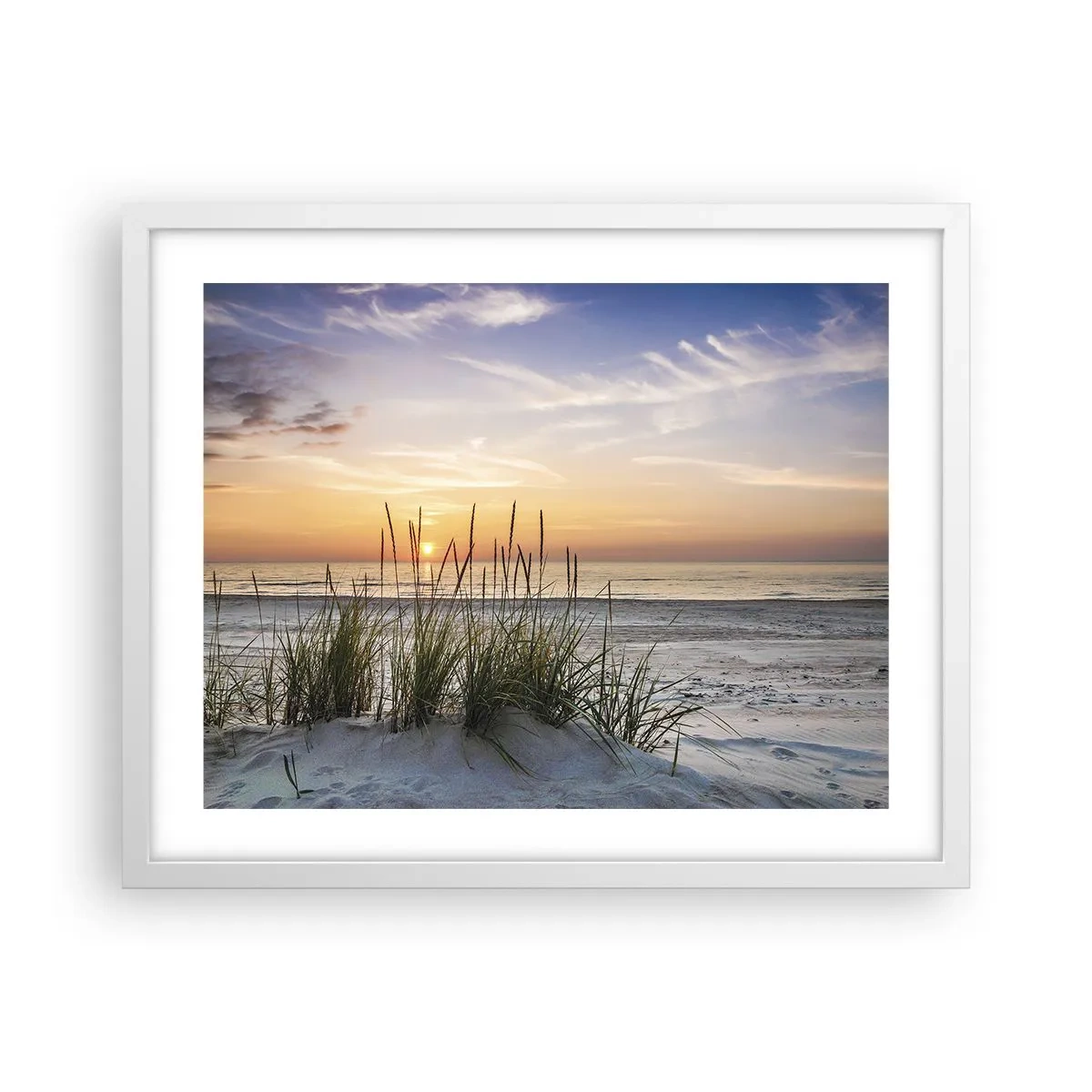 Póster en marco blanco - Mira, piensa, siente - 50x40 cm