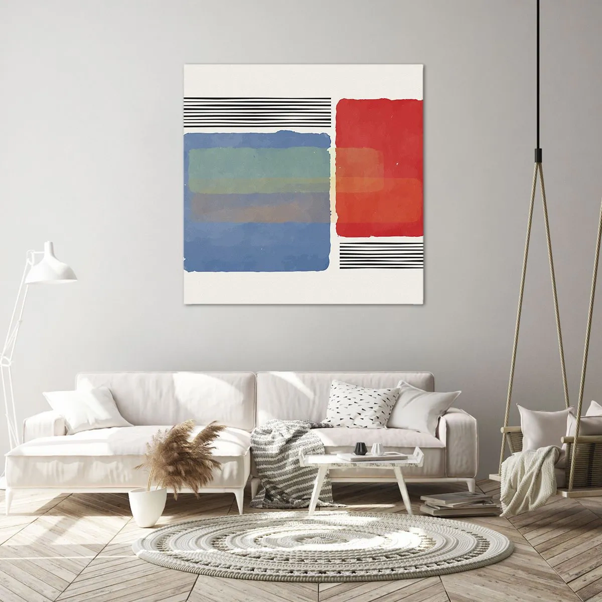 Cuadro sobre lienzo - Impresión de Imagen - Espíritu y alma de la geometría - 50x50 cm