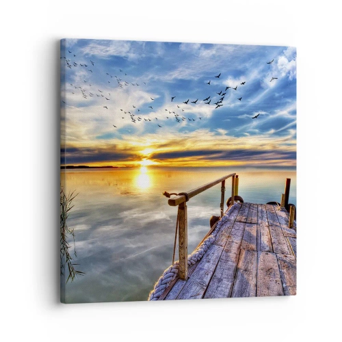 Cuadro sobre lienzo - Impresión de Imagen - El viento se va a descansar - 30x30 cm