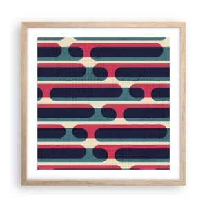 Póster en marco roble claro - Profundidad y relieve - 50x50 cm