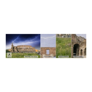 Muestra de fotomural Premium Sand - Arena de guerreros - Arquitectura, Roma, Coliseo - 100x30 cm