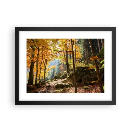 Póster en marco negro - Tiempo de descanso - 40x30 cm