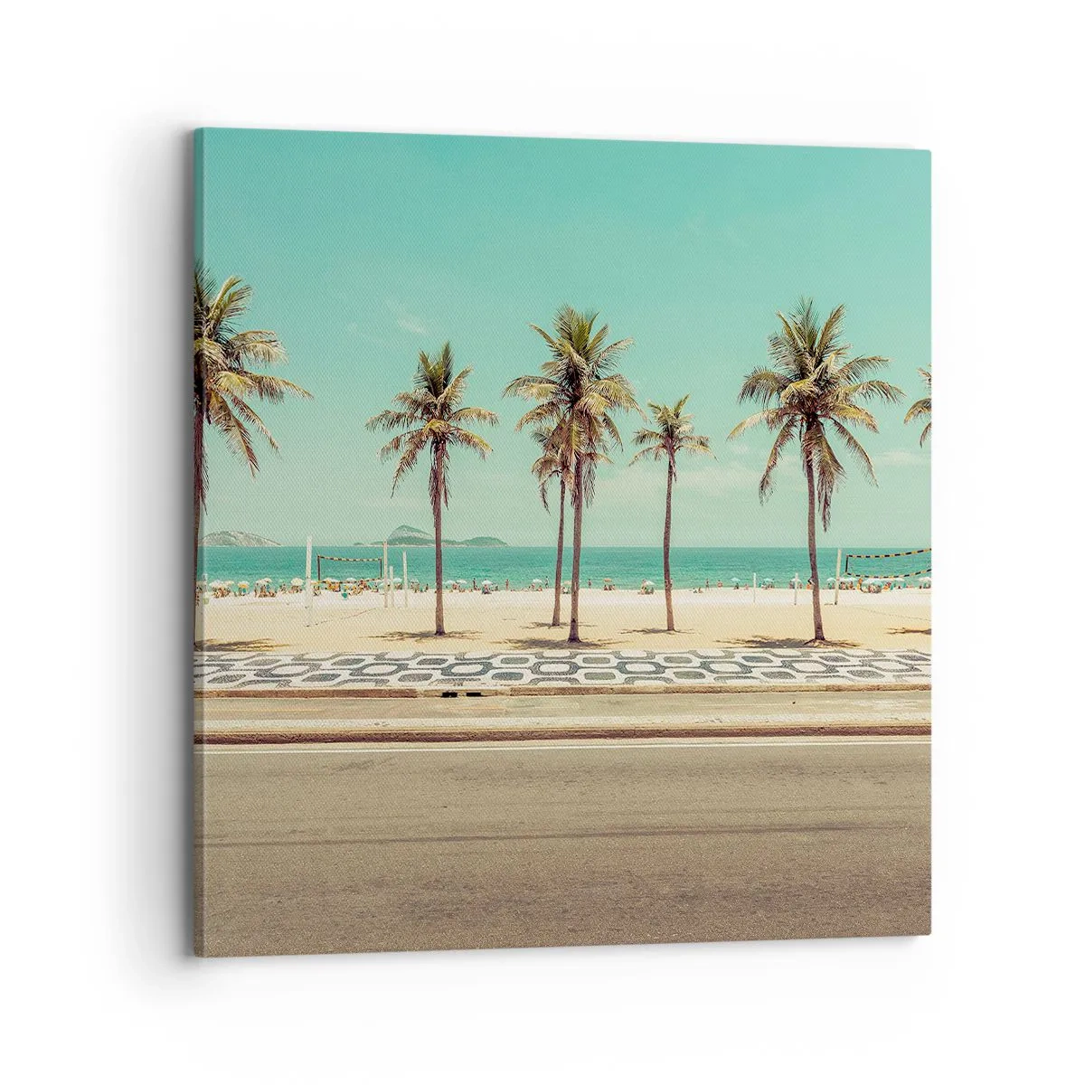 Cuadro sobre lienzo - Impresión de Imagen - En la playa - 70x70 cm