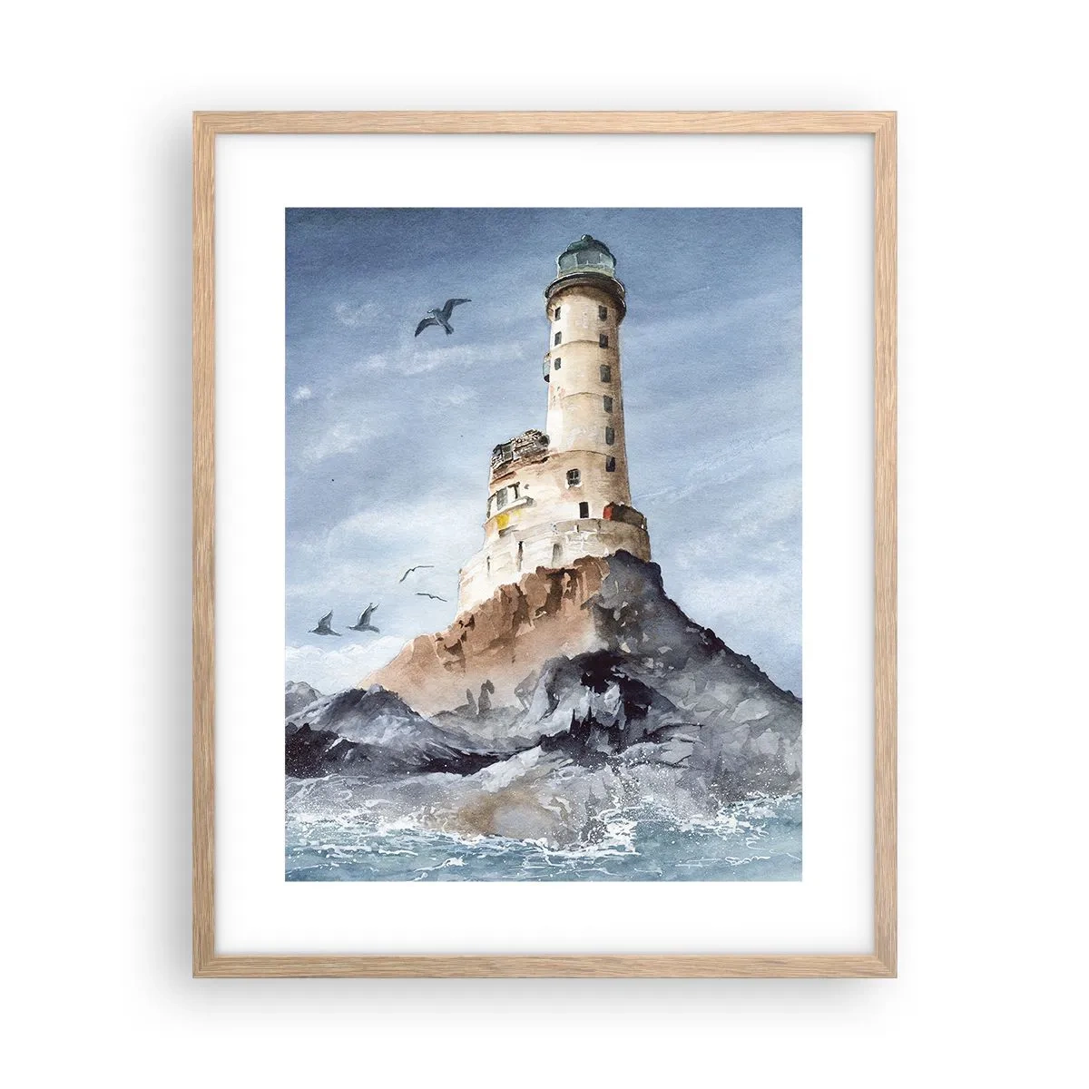 Póster en marco roble claro - Invencible - 40x50 cm