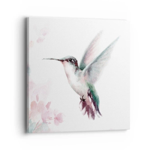 Cuadro sobre lienzo - Impresión de Imagen - Plasmando el aleteo - 40x40 cm
