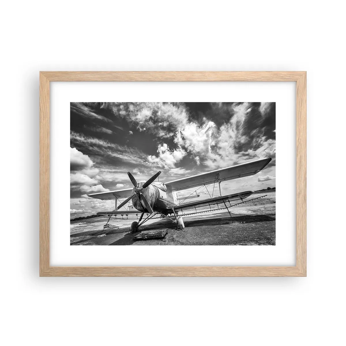 Póster en marco roble claro - No puedo esperar - 40x30 cm