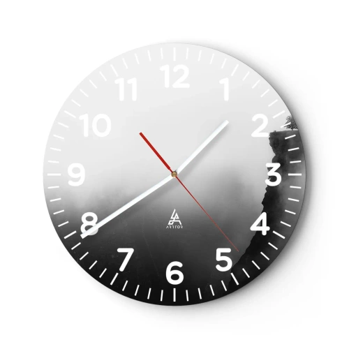 Reloj de pared - Reloj de vidrio - En el límite del mundo - 30x30 cm