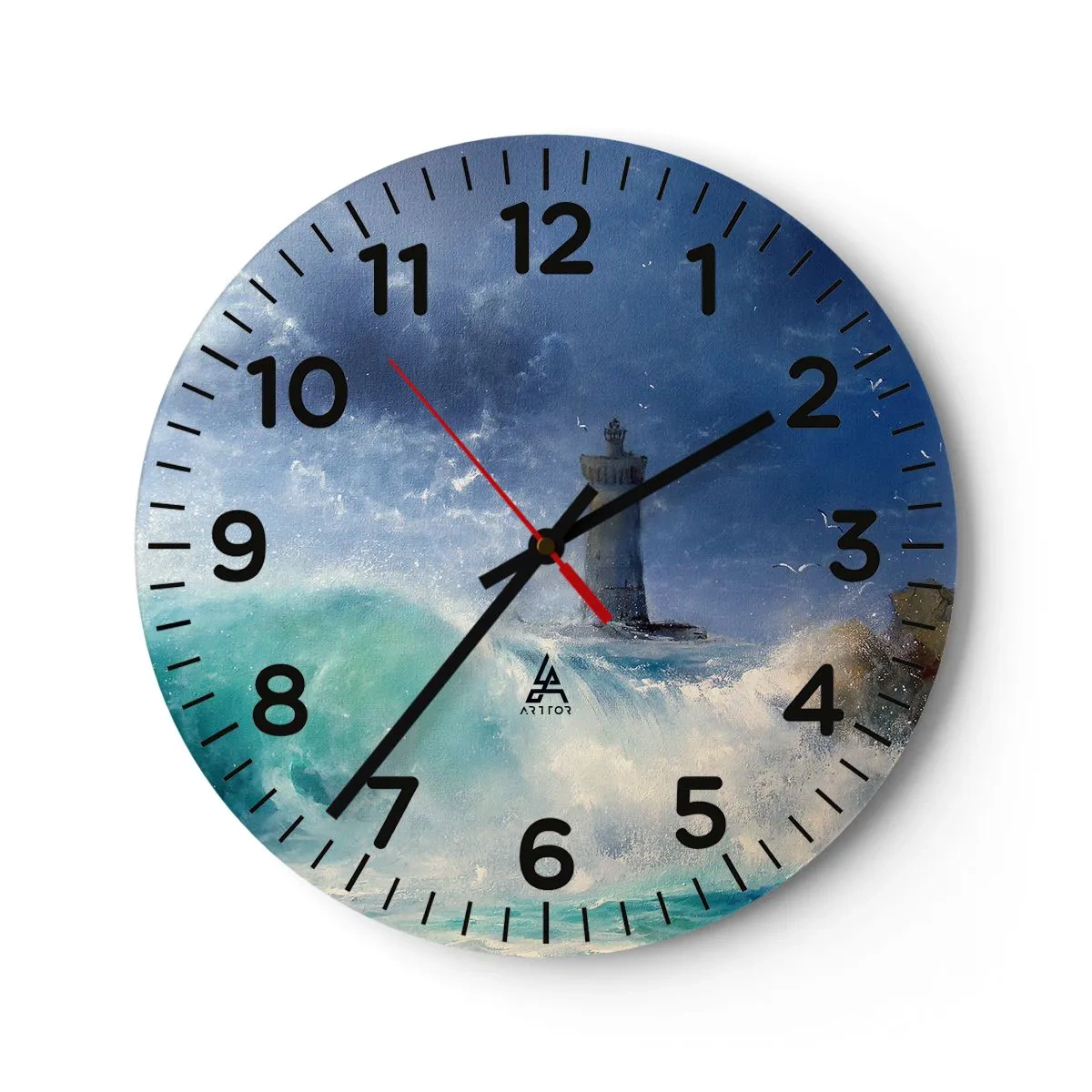 Reloj de pared - Reloj de vidrio - En guardia contra los elementos - 30x30 cm
