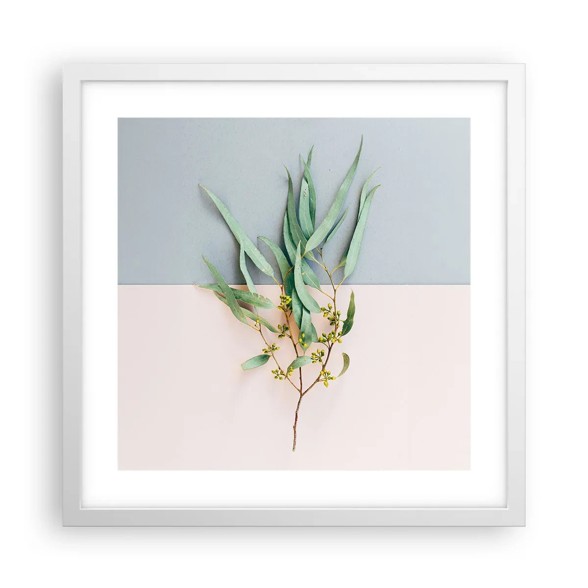 Póster en marco blanco - La sutileza del pastel - 40x40 cm