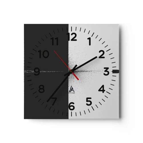 Reloj de pared - Reloj de vidrio - Directa al objetivo - 30x30 cm