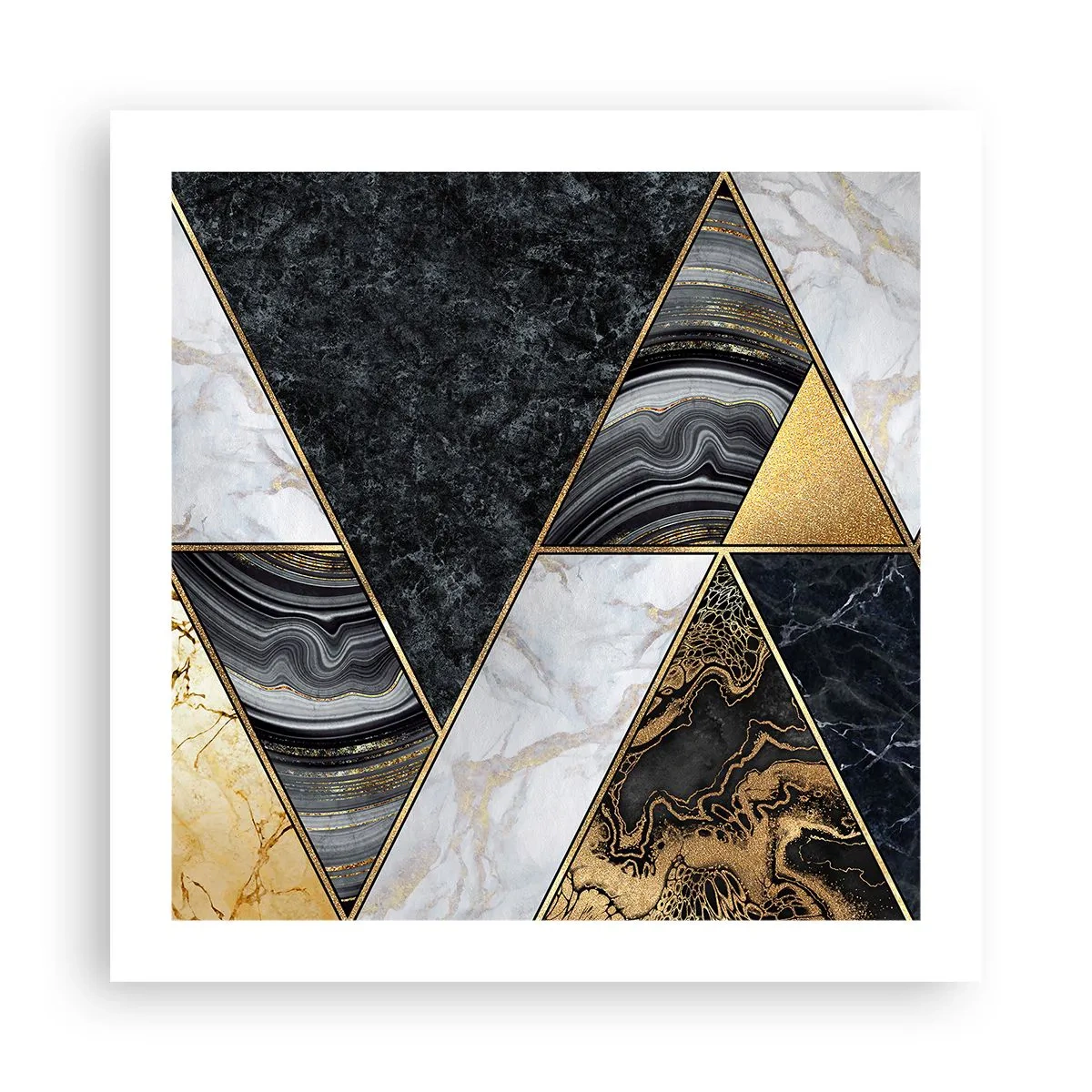 Póster - Collage de piedras - 50x50 cm