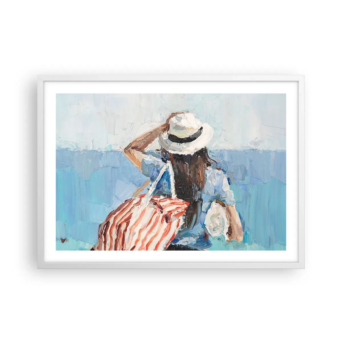 Póster en marco blanco - Bienvenida a tus vacaciones - 70x50 cm