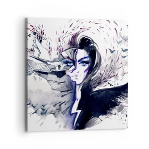 Cuadro sobre lienzo - Impresión de Imagen - Demoníaca y hermosa - 70x70 cm