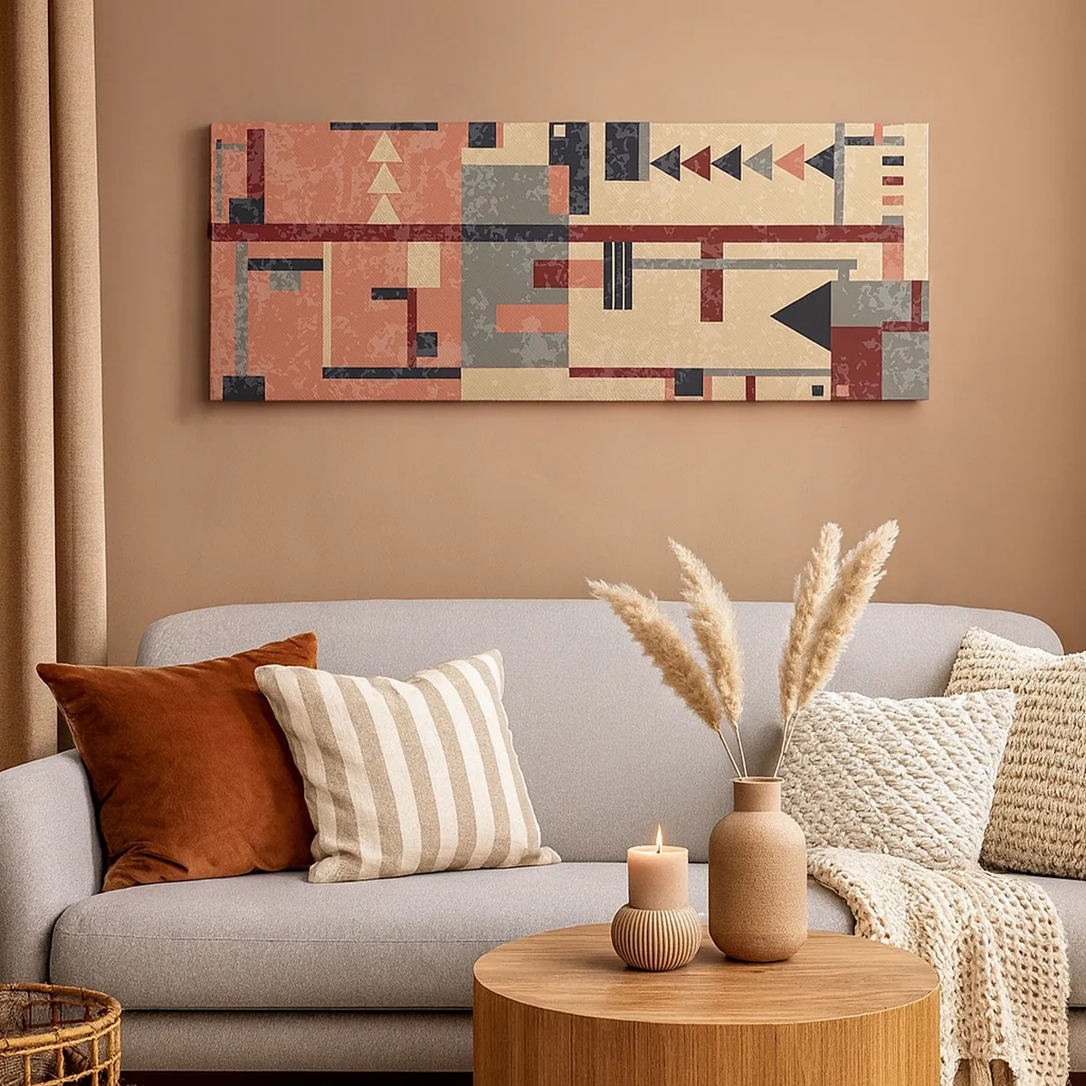 Cuadro sobre lienzo - Impresión de Imagen - Una combinación de verticales y niveles - 30x30 cm