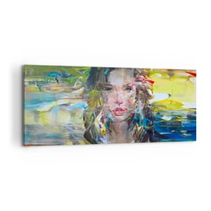 Cuadro sobre lienzo - Impresión de Imagen - Tras el velo del aire - 100x40 cm