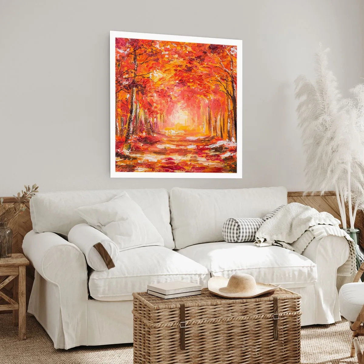 Póster - Bosque de cobre - 40x40 cm