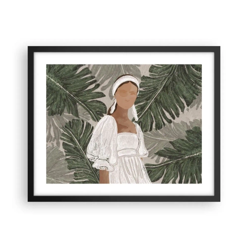Póster en marco negro - Retrato exótico - 50x40 cm