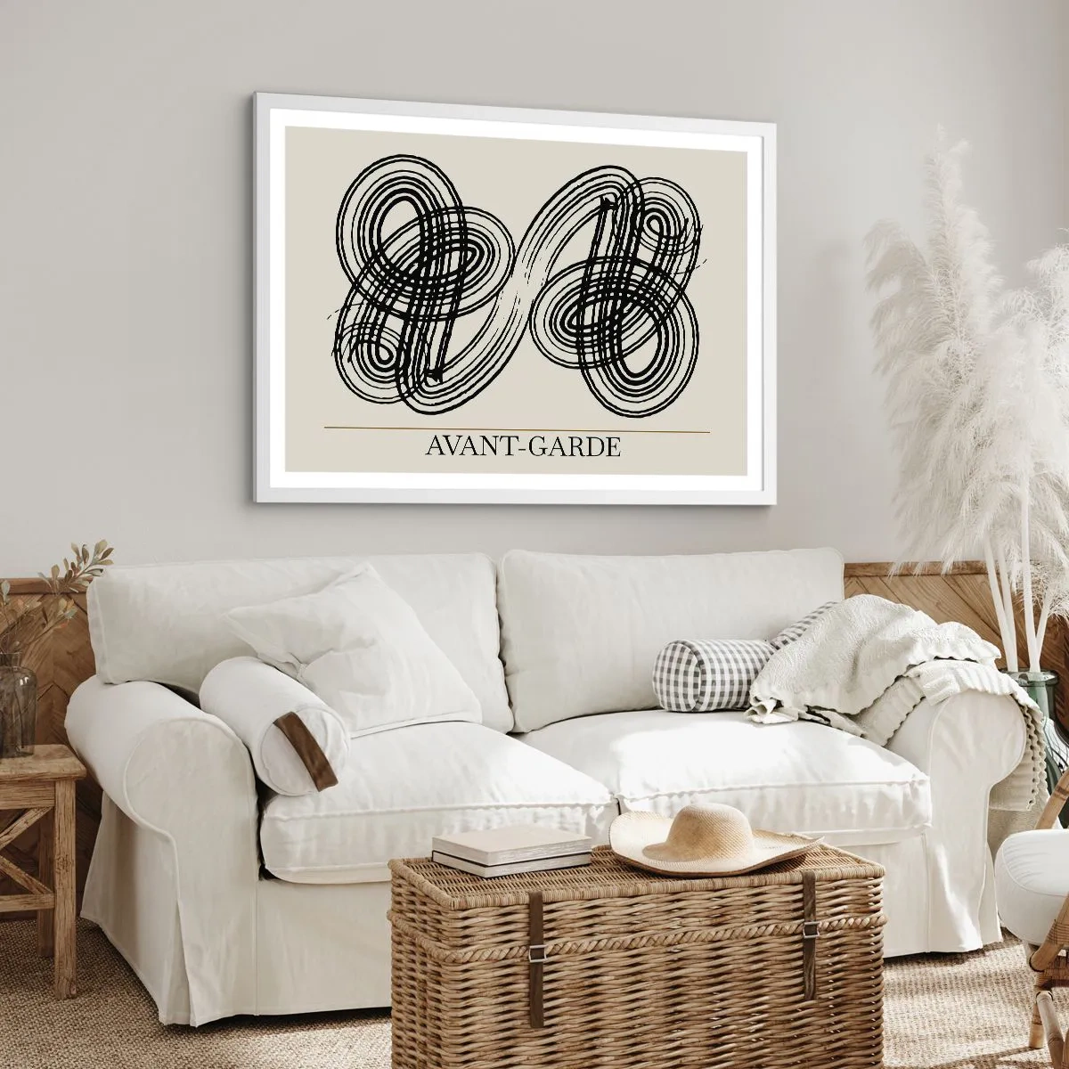 Póster en marco blanco - Salió espontáneamente - 70x50 cm