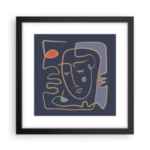 Póster en marco negro - En un maravilloso sueño - 30x30 cm