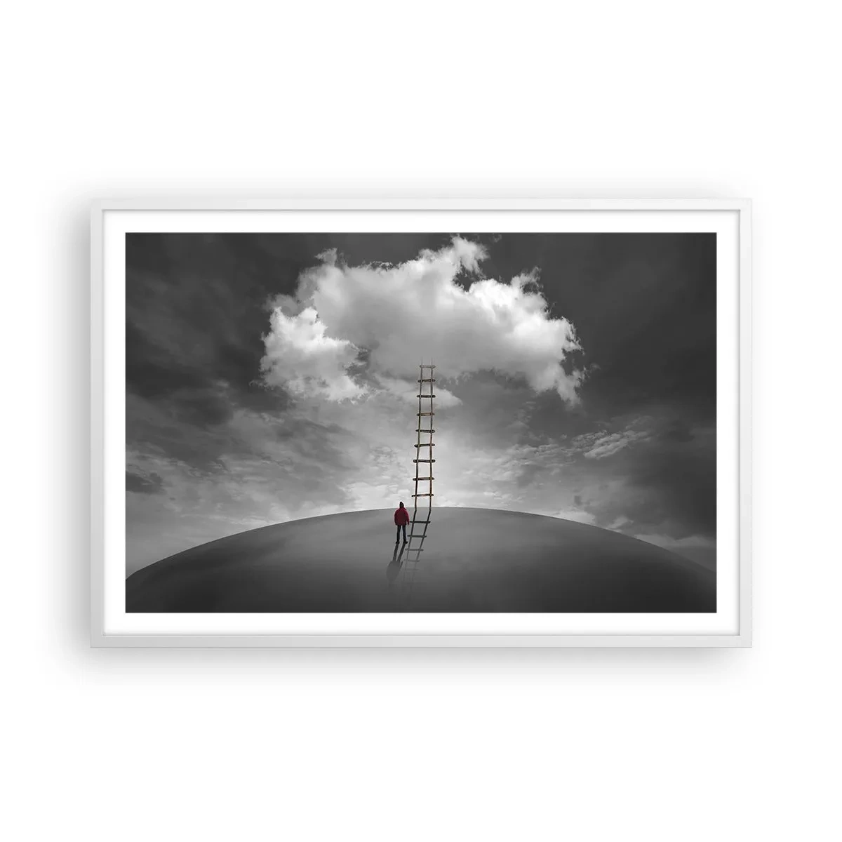 Póster en marco blanco - Todo es posible - 91x61 cm