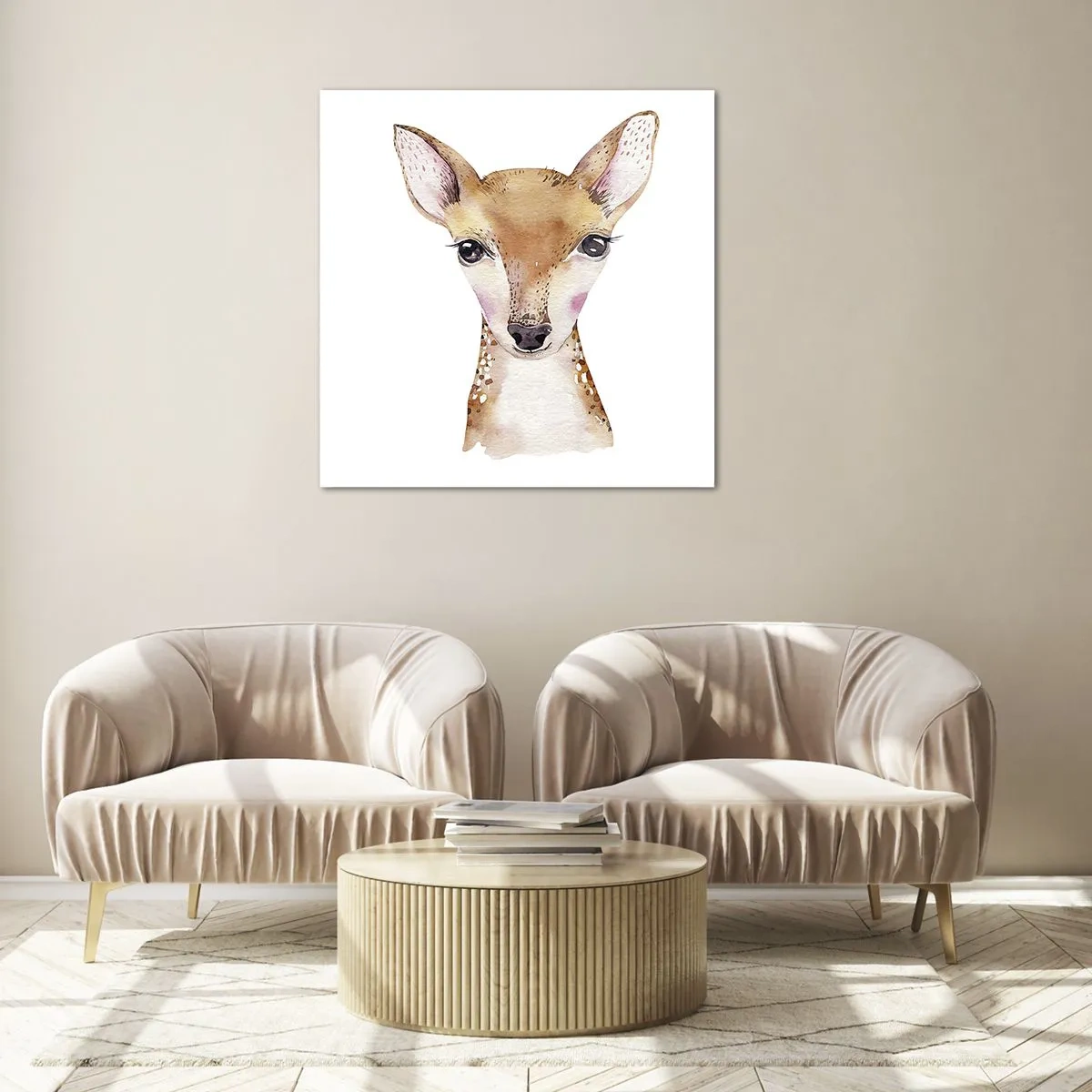 Cuadro sobre vidrio - Impresiones sobre Vidrio - La naturaleza de la inocencia - 70x70 cm