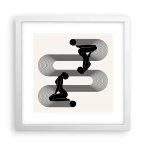 Póster en marco blanco - Simetría sensual - 30x30 cm