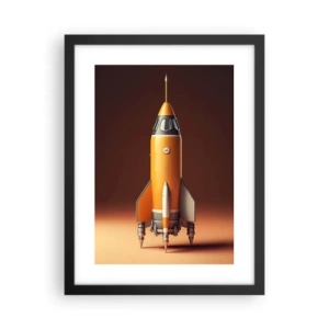 Póster en marco negro - Comienza con un sueño - 30x40 cm